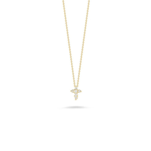 Baby Cross With Diamonds Pendant - 1